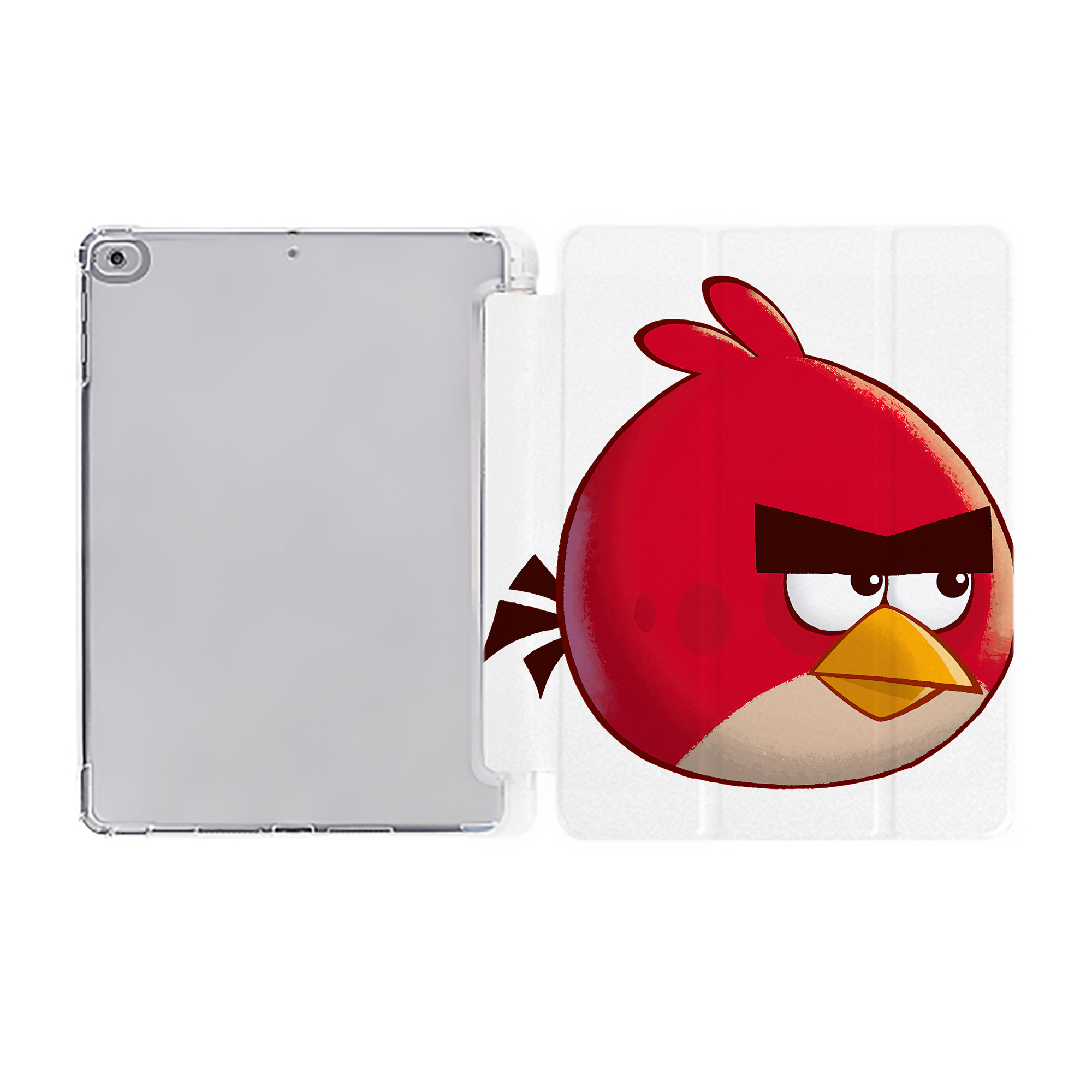 （画像用） Angry Birds アングリーバード IPad ケース ペン収納付き 三つ折りスタンド PUレザー×シリコン 対応機種9.5/10.5/10.9インチ